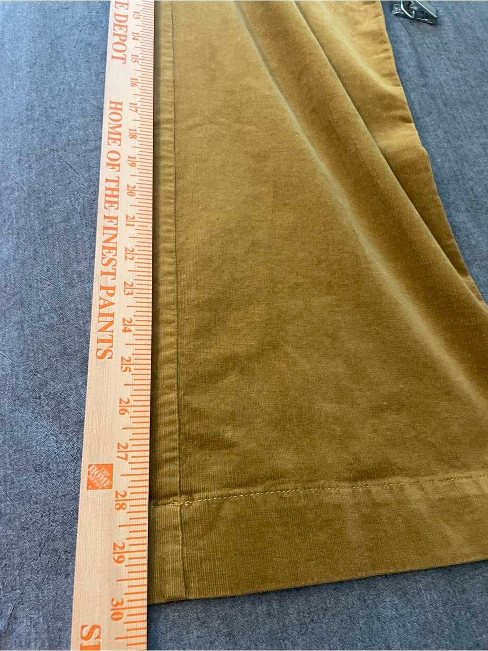 Ann Taylor LOFT THE PALMER Mustard Yellow Brown Wide Leg Corduroy Boho Pants 6 - Picture 7 of 14